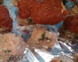 A picture of step 4 of Chicken Parmesan Meatball Sandwiches.