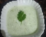 A picture of step 8 of Aloo burji with coriander-mint curd.