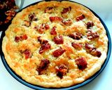รูปขั้นตอนการทำที่ 5 ของ 🍕พิซซ่าไก่บาร์บีคิวซอสเนยกระเทียม homemad pizza/homemade barbecue chicken pizza butter garlic sauce
