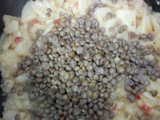 Pastel al horno papas y lentejas