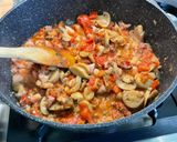 Une image de l'étape 11 de Gratin de coquillettes au lard, 3 fromages, tomates et champignons.