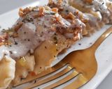 Foto del paso 16 de la receta: Raviolis caseros de pies de cerdo con gambas y bechamel de ceps