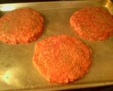 A picture of step 3 of sunshine 's three cheeses stuffed burgers.