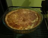 A picture of step 10 of Quiche Lorraine.