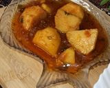 A picture of step 2 of White rice with aloo Ka salan.