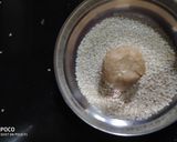 A picture of step 4 of Thandai Seasame cookies.