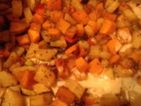 Calabaza y papas al horno