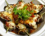 A picture of step 6 of Baingan Masala (Baked Aubergines).