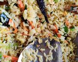 A picture of step 2 of Yellow pulao.
