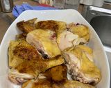 A picture of step 4 of Shqmeruli - Georgian chicken with garlic 🧄.