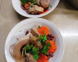 Hình bước làm 3 của món Nui lứt nấu khoanh giò