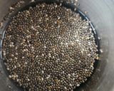 A picture of step 1 of Chia Seeds Rooh Afza Rose Shahi Shrikhand.