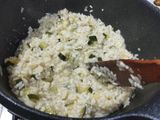 Risotto de calabacín y queso de cabra
