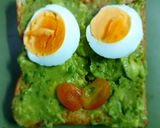 รูปขั้นตอนการทำที่ 2 ของ เมนู "Big Smiles" 🥑🥜🍞🥚