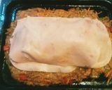 Foto del paso 3 de la receta: Pastel de carne relleno de jamón, queso y albahaca