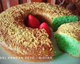 Foto langkah ke 6 dari resep Brudel Pandan Keju 2 Telur. TANPA Timbangan & Mixer ~ Cake rasa roti yg empuk. 😋.