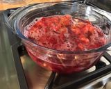 Une image de l'étape 5 de Compote de pêches rouges et jaunes à l'ananas.