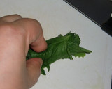 A picture of step 1 of Cucumbers with Shiso and Mayonnaise Dip.