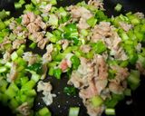A picture of step 4 of Simple Rice Mix with Komatsuna and Pork Belly.