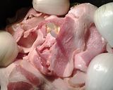 A picture of step 3 of Cabbage, chicken, and bacon.