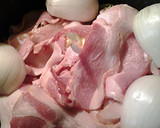 A picture of step 3 of Cabbage, chicken, and bacon.