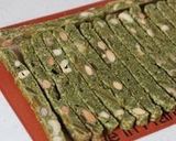 A picture of step 7 of Matcha Biscotti using Homemade Sourdough Starter.