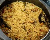 A picture of step 5 of Chicken biryani in pressure cooker.