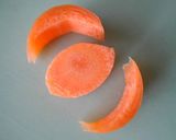A picture of step 2 of Flower Petal Shaped Carrot Slices (for Garnish).