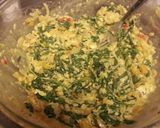 A picture of step 4 of Chicken folds with cheesy spinach.