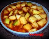 A picture of step 4 of Katki Keri (Instant raw mango pickle).