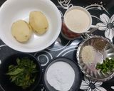 A picture of step 1 of Potato Semolina Medu Vada.