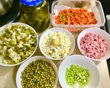 A picture of step 2 of Russian Salad or Olivier Potato Salad (Салат Оливье).