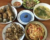 รูปขั้นตอนการทำที่ 7 ของ ข้าวเหนียวอัญชัน by microwave