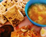 A picture of step 1 of Mughlai Paratha.