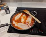A picture of step 5 of Cod & chorizo stew with butter beans.
