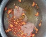 A picture of step 1 of Hot & sour soup.