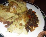 A picture of step 5 of Egg fried yam.