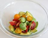 A picture of step 6 of Fava Beans, Avocado and Tomatoes in Basil Sauce.