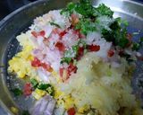 A picture of step 1 of Corn Tikki Burger.