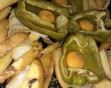 Foto del paso 1 de la receta: Morrones rellenos y papas rústicas