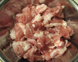 A picture of step 1 of Pork, Chinese Chives, and Potato Summer Curry Stir-Fry.