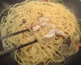 A picture of step 4 of Just Like That Restaurant's: Umeboshi and Chicken Tender Pasta with Kombu Sauce.