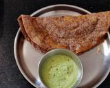 A picture of step 3 of Ragi dosa (healthy millet dosa).