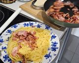 Foto del paso 9 de la receta Pasta con Bacon y Salsa Carbonara de Huevo
