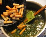 A picture of step 10 of Spinach and Paneer Indian Curry.