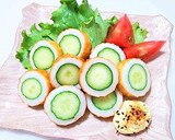 A picture of step 2 of Cucumber Stuffed Chikuwa.