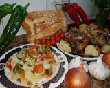 Foto del paso 12 de la receta: Piernas de cordero asadas al horno con patatas panaderas