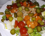 Foto del paso 6 de la receta: Todo un menú. Caldo, pavo, hummus y ensalada