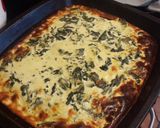 A picture of step 4 of Cottage cheese and spinach pie.