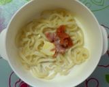 A picture of step 2 of A Simple Microwaved Lunch! Mentaiko and Cream Udon Noodles.